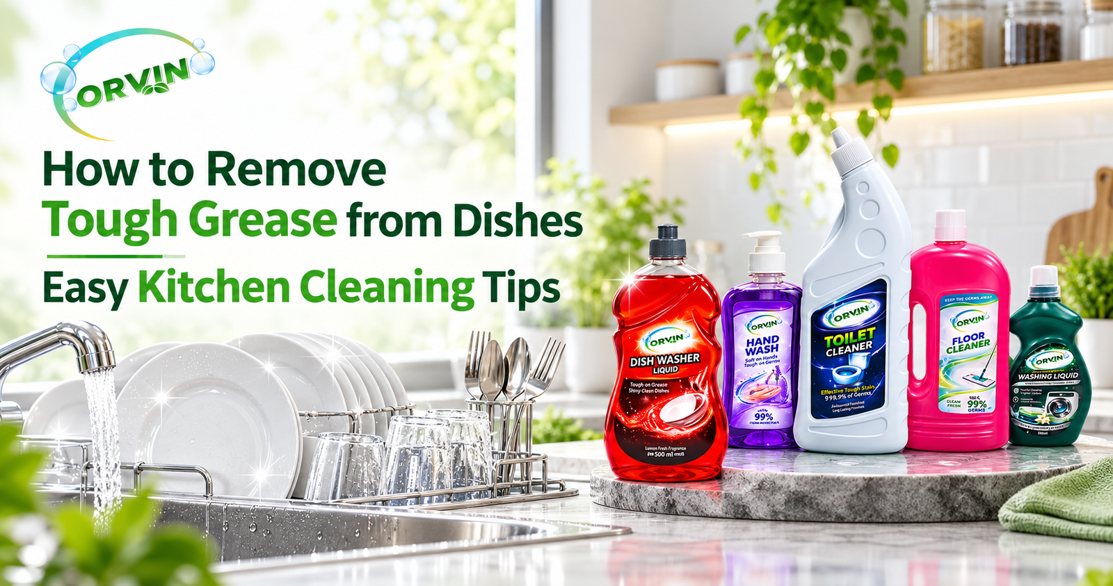 How to Remove Tough Grease from Dishes: Easy Kitchen Cleaning Tips